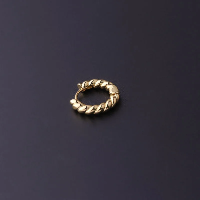 New 1PC Minimal Hoop Earrings Crystal Zirconia Small Huggie Thin Hoops Cartilage Earring Helix Tragus Earring Piercing Jewelry