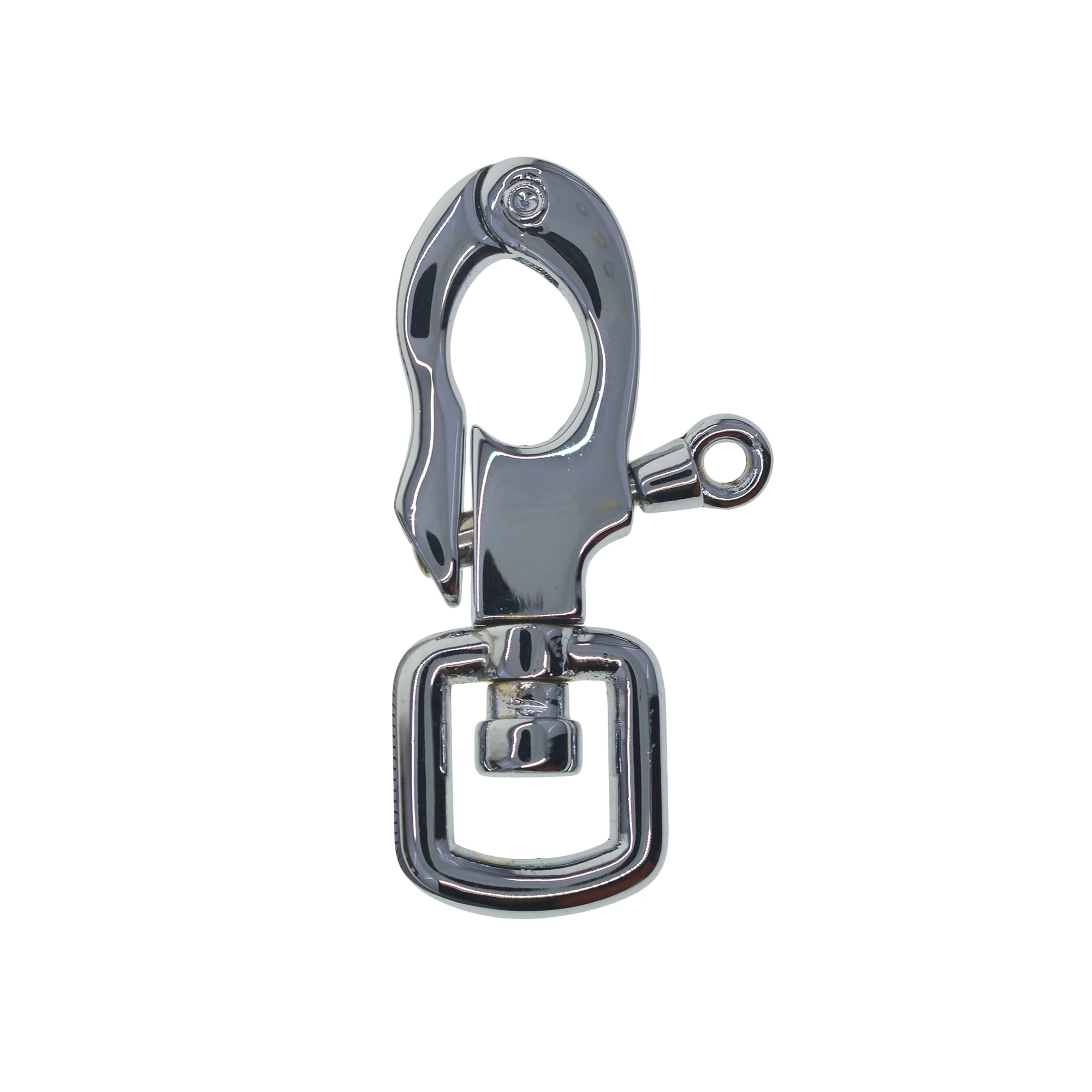 2.8inch large strong solid metal alloy sweden Eagle swivel D shackle hook nautical carabiner hook DIY keychain lanyard dog leash