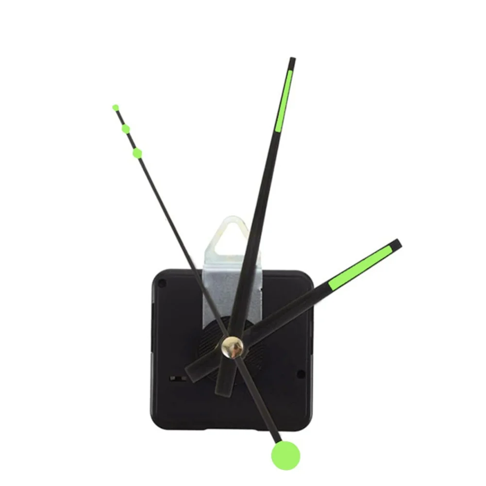 Silent 3Pcs 18mm Clock Movement Replacement Kit with 6 Sets of Luminous Clock Hands Suitable for Multiple Clock Types