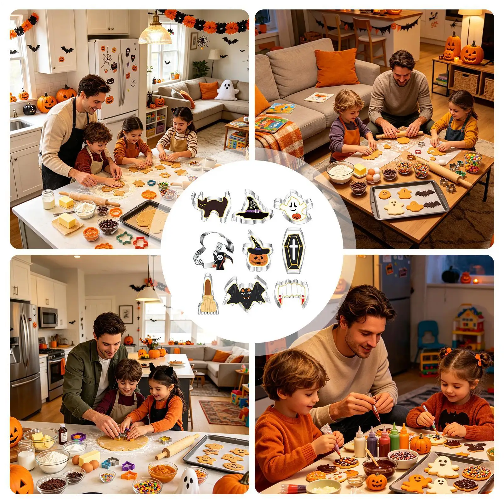 Cookie Cookie Cutters Halloween 9 Pieces Stainless Steel Baking Tool Pastry Press Moulds For Bakers Parents Beginners Professionals - Aliexpress Deal