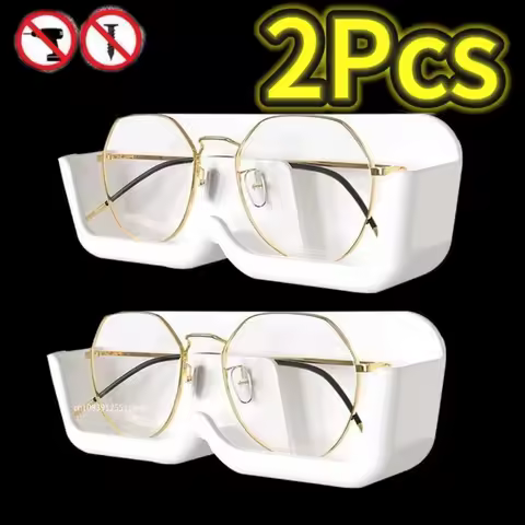 Punch-free Sun-glasses Display Holder Wardrobe Decoration Wall Mounted Glass Showcase Home Tidying Portable Eyewear Storage Box