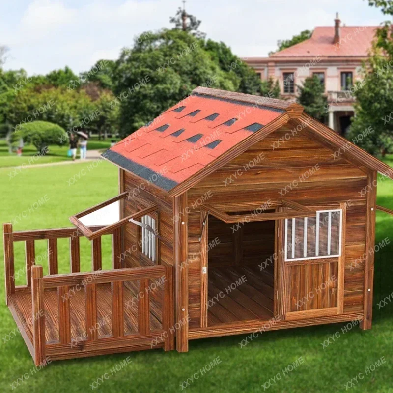 TTPrefabricated straw for large dogs, wood product for camping, dog accessories, external supplies
