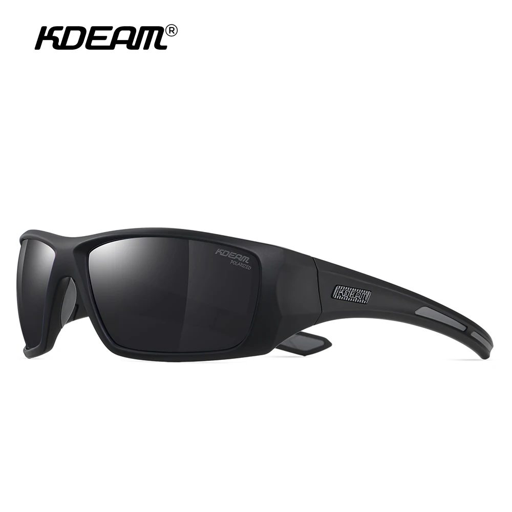 KDEAM Men\'s Cycling Sunglasses Polarized Great Elasticity Of TR90 Material Riding Sunglasses 1.2mm Thickness Polarizing Lenses