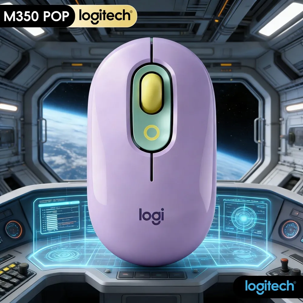 High Accuracy Tracking Wireless Mouse Logitech M350 POP Dual Connect Mode For Notebook PC Mac Office Home Business Daily Work