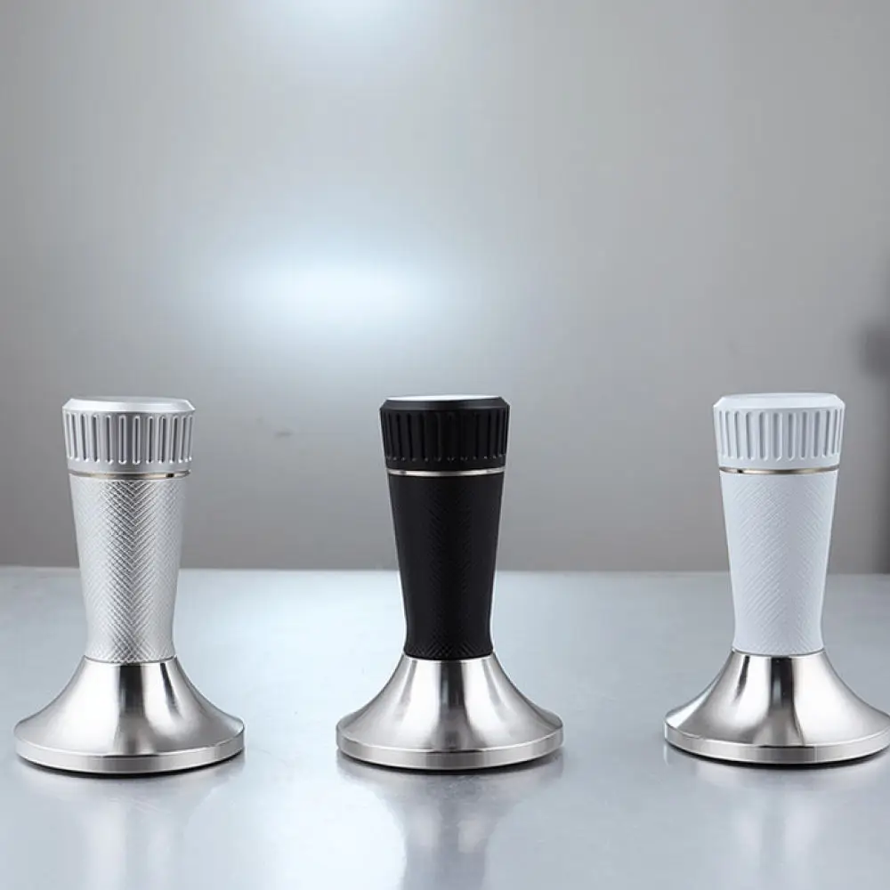 Coffee Powder Distributor Tamper Two In One Stainless Steel Tool Mesh Texture Espresso Press Device Professional Barista Kit