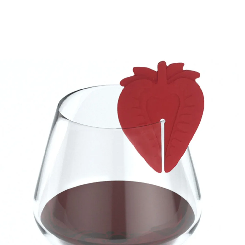 

6Pcs Silicone Wine Glass Markers Unique Fruit Shape Cup Identifiers Party Wine Charm Drink Markers Fruits Shaped Cup Marker