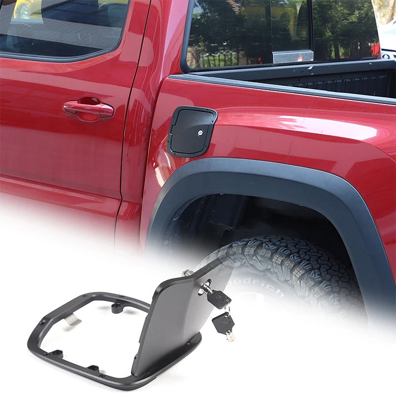 For Toyota Tacoma 2016-2022 Aluminium Alloy Car Oil Fuel Tank Cap With Key Lock Cover Stickers Car Accessories