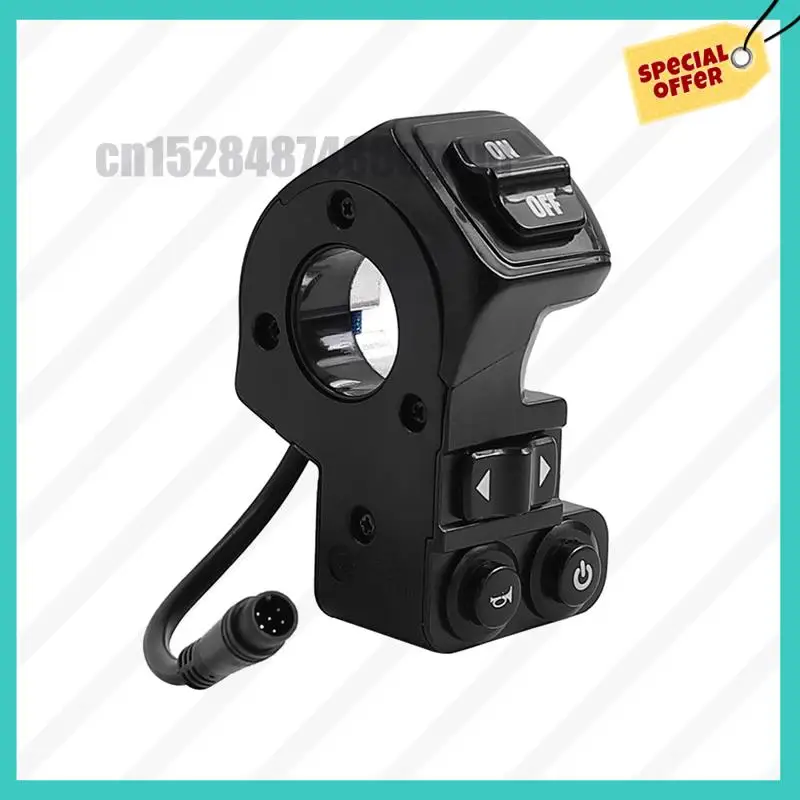 -ABJZ Per Kukirin G2 Pro/G2 Pro DB/G2 Max Scooter elettrico-4 in 1 Interruttore fari con clacson di accensione/spegnimento Luci di direzione sinistra destra