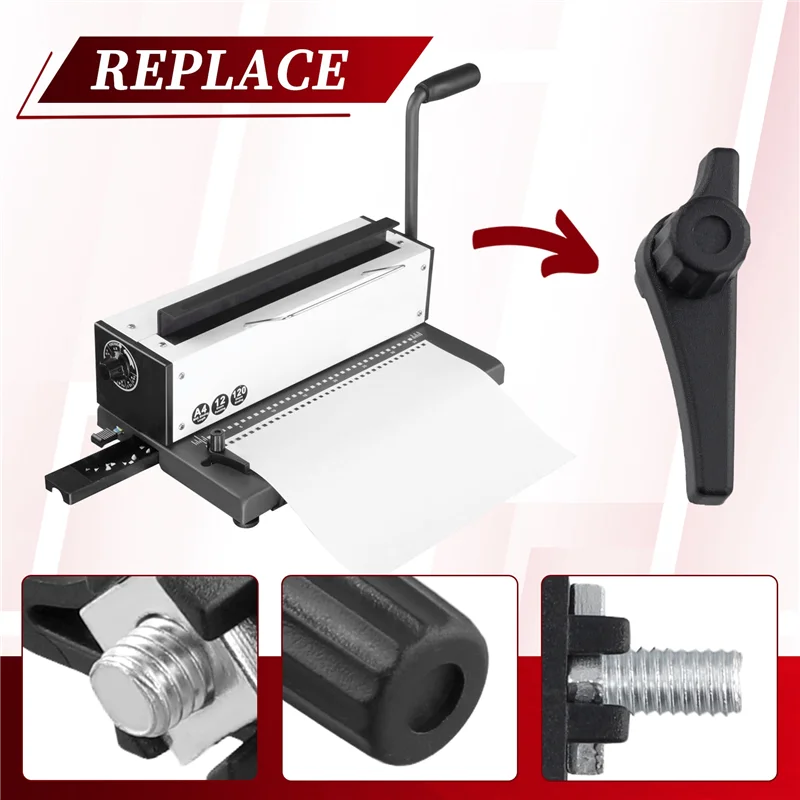 Wire Binding Machine Paper Stopper, Adjustable Side Margin Guide For Precise Alignment-B51B