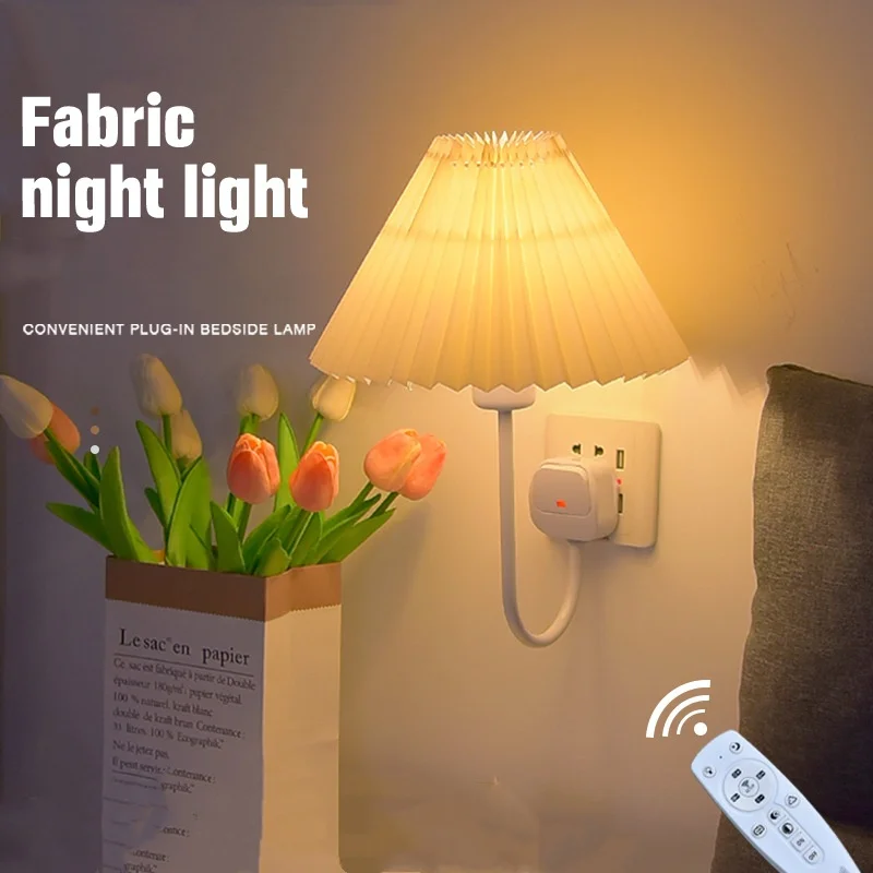 Luz led de noche de estilo minimalista moderno, alimentación de bebé, protección ocular, plug-in, dormitorio, lámpara de mesita de noche, lámpara de pared de luz suave para dormir