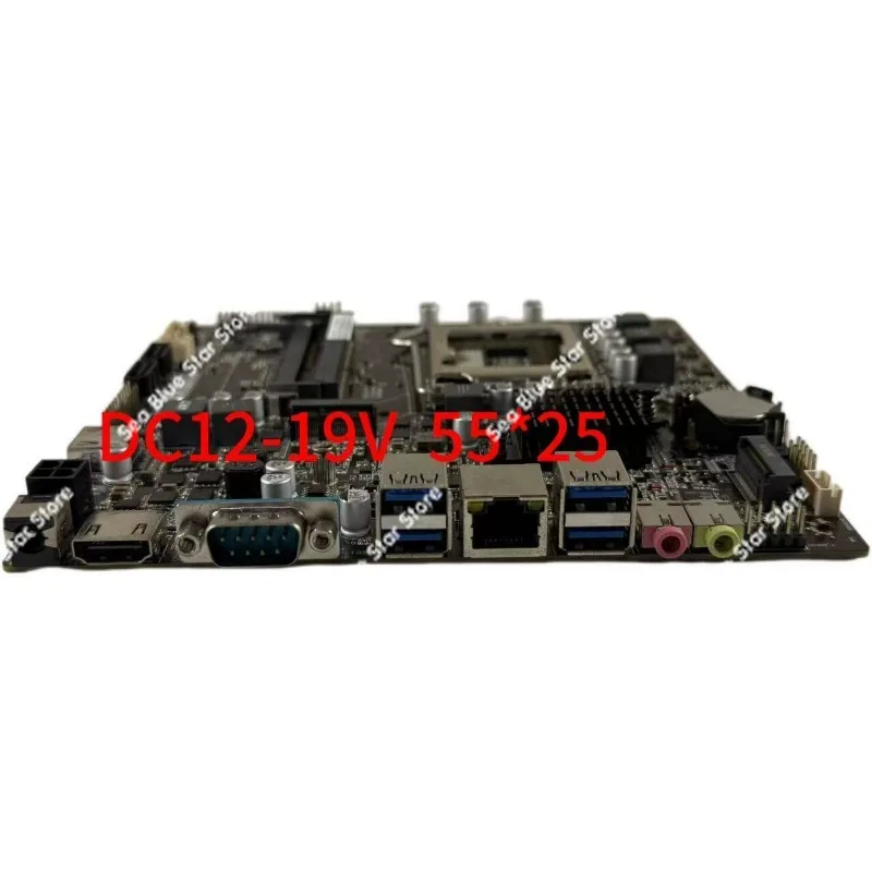 Industrial  Board I-H310 D4 V20 Integrated Machine Main Board 17 * 17CM12-19v Power Supply, Second-hand Disassembly Main Board