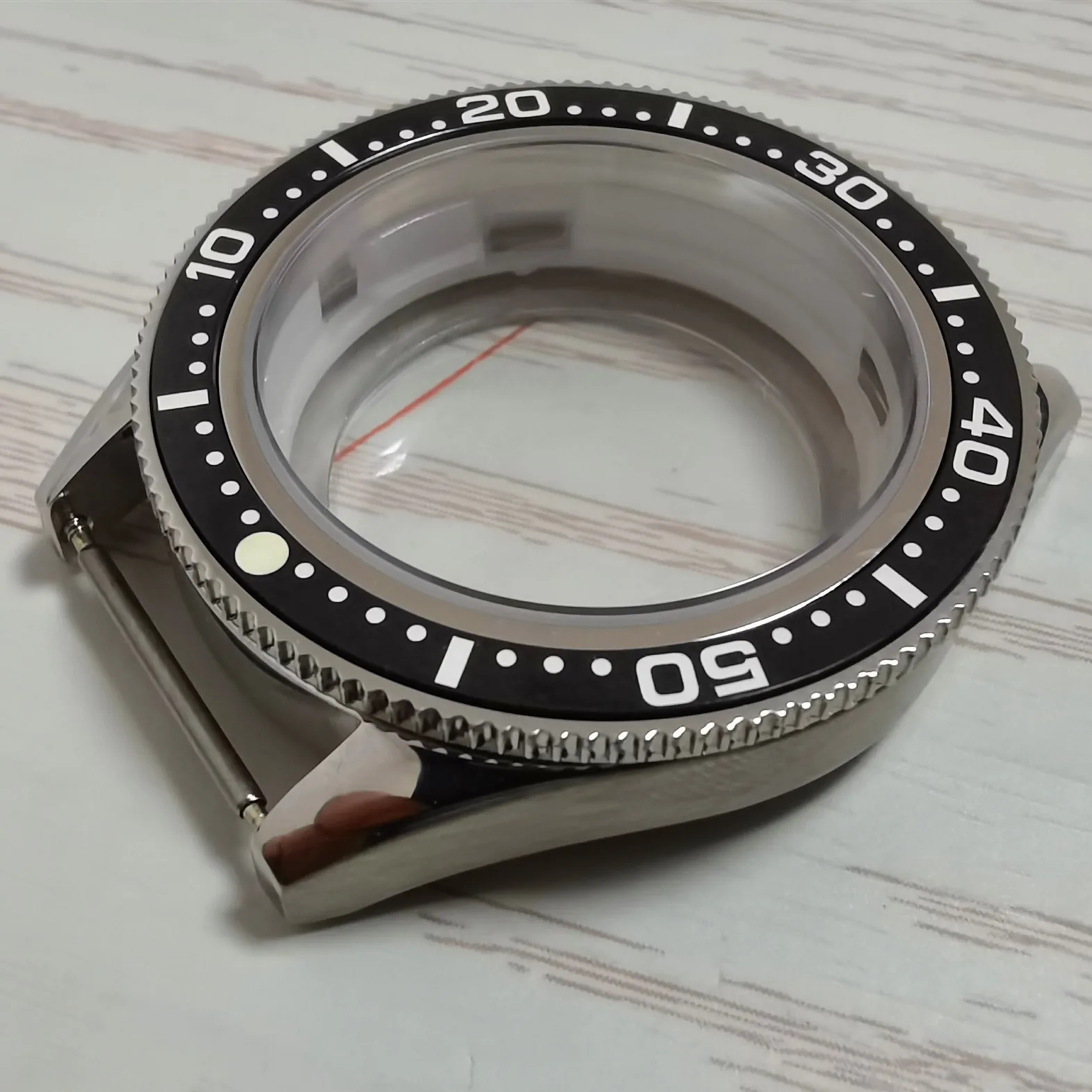 Cassa dell'orologio da 42mm per Nh35 Nh36 Pt5000 Eta 2824 movimento cassa dell'orologio con lunetta in ceramica di vetro zaffiro in acciaio solido