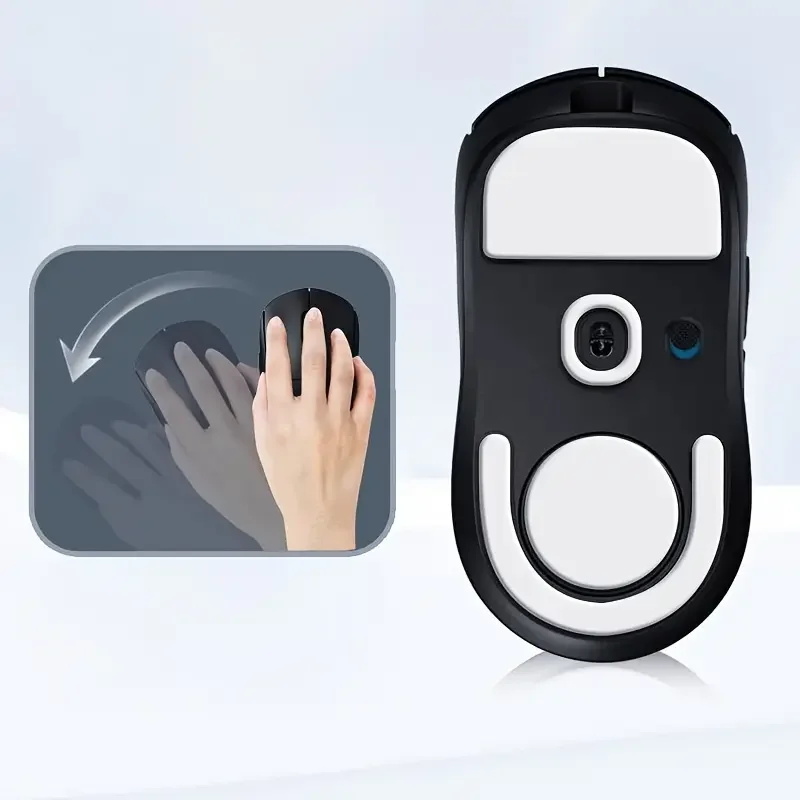 Mouse Feet Pads Sticker for logitech GPW1 GPW2 G304 G305 Mouse White Rounded Curved Edges Mice Feet