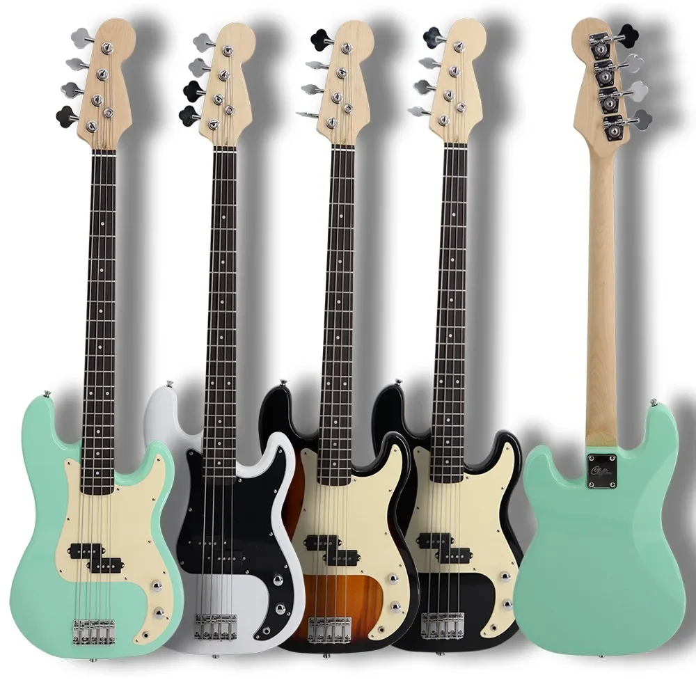 Custom Electric Bass Guitar Low 4 Strings Precision Bass Musical Instrument 4-String Electric Bass 4 String Bass Guitar