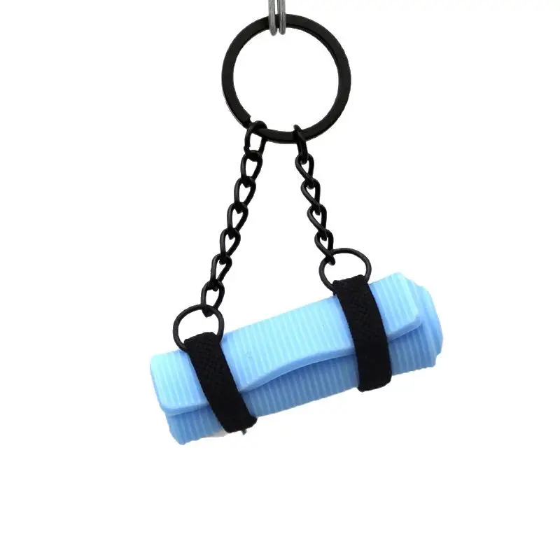 Afbeelding 4: 1 stuks yogamat mini-schuimroller sleutelhanger sportstijl siliconen schuim sleutelhanger trinket creatief hoe te yoga sleutelhanger