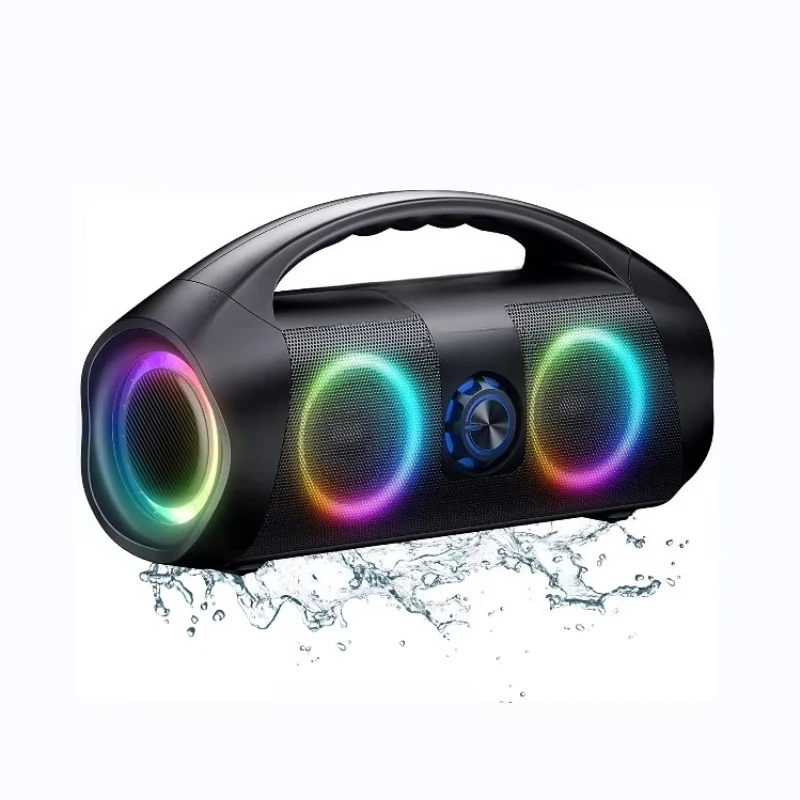 Powerful Sound Bluetooths  Punchy Subwoofer Party Speaker with Colorful RGB Cool Dynamic Light