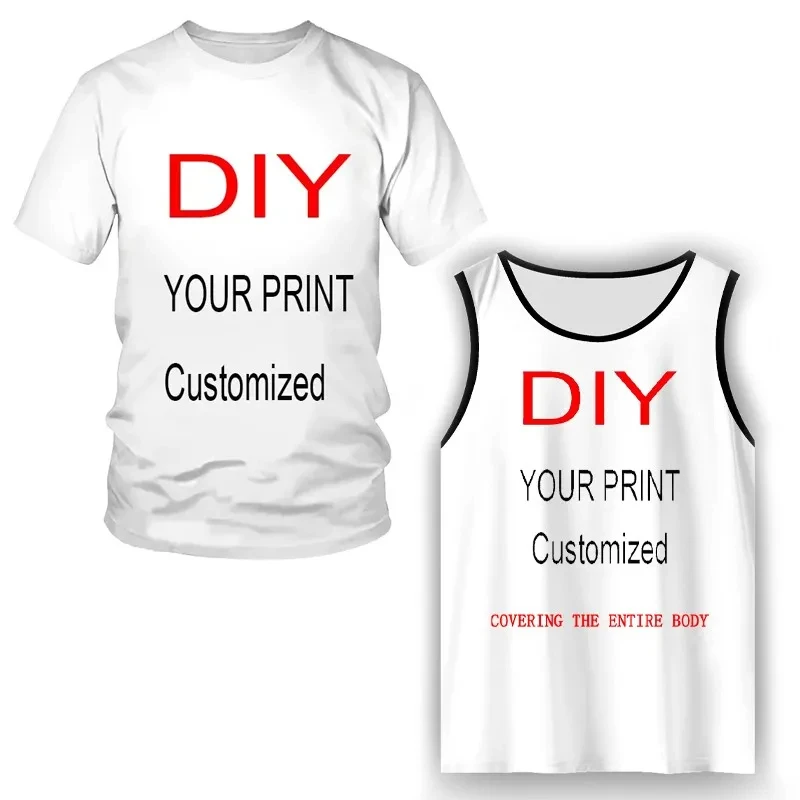 Custom Tshirt Front Back Print Professional Your Own Logo Text Photo Male Personalized Premium Gifts T-shirt EU Size Unisex Tops