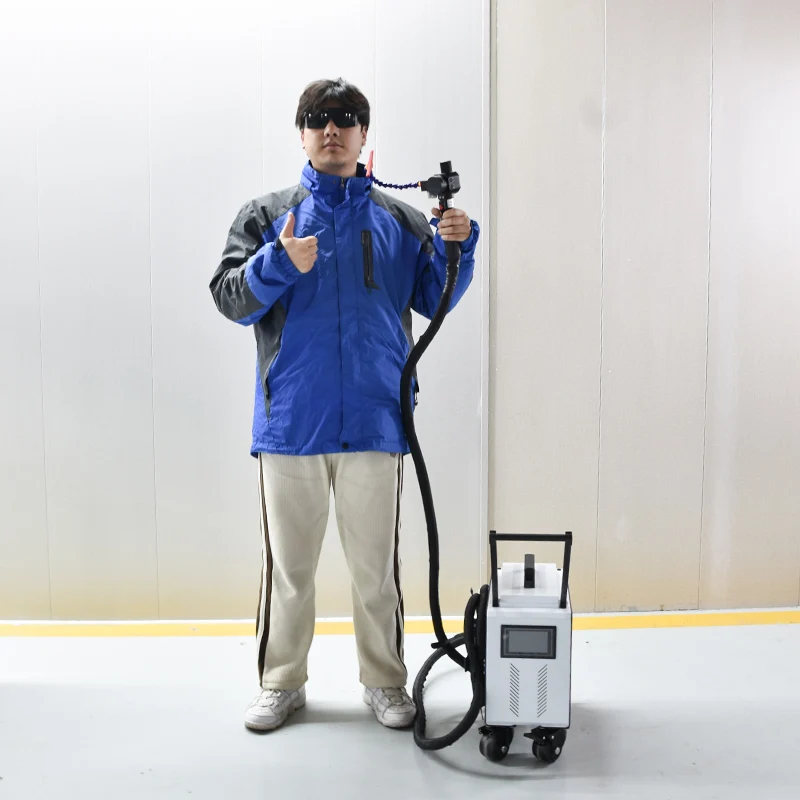 100w 200w 300w 500w Wood Metal Painting Rust Removal Portable Fiber Pulse Laser Cleaning Machine