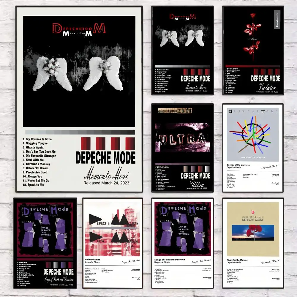 

D-Depeche-M-Mode Band Poster Wall Art Sticky for Living Room Bedroom Office Hallway Bar Home Decor Gift Idea