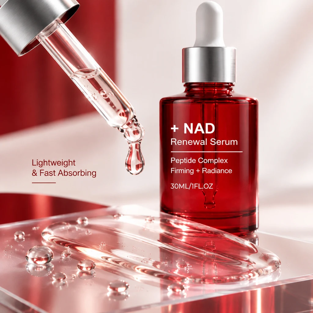  Hydrating Radiance Face Serum Moisturizing Plumping Smooth Skin NAD+ Peptide Firming Serum Boosting Skin Elasticity&Firmness