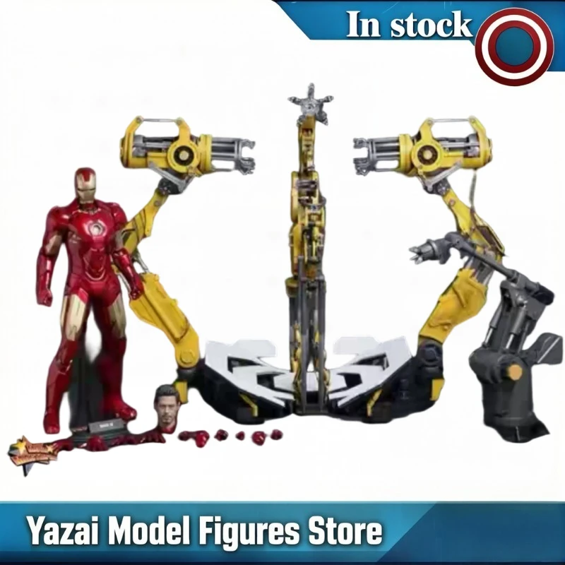 Original HT Marvel Legends Series MMS160 Iron Man Mark 4 SUIT -UP GANTRY Action Figure Model Gift