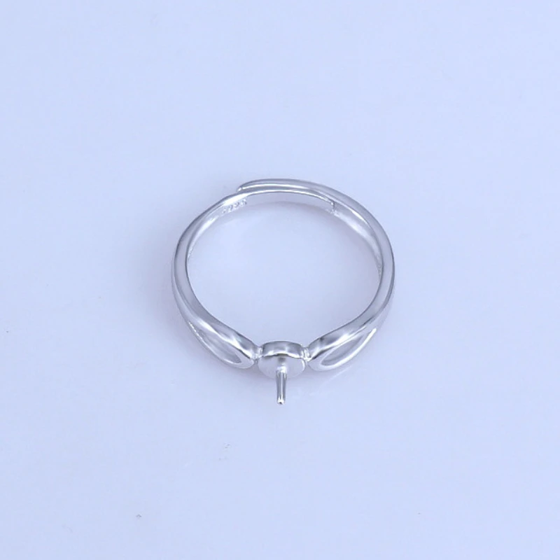 925 Silver Pearl Ring Setting with 3 Layers Gold Plating 5mm To 10mm Bead Ring Seting Sterling Silver Jewelry DIY Supplier