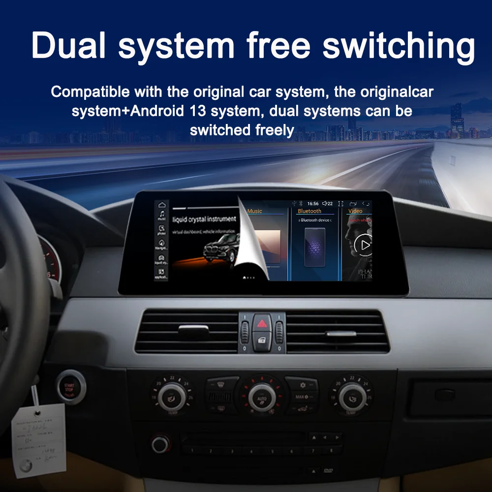 Lelv 10.25 polegadas android 14 display gps navegação estéreo do carro para 5 séries e60 e61 e62 2005-2010 carplay sem fio