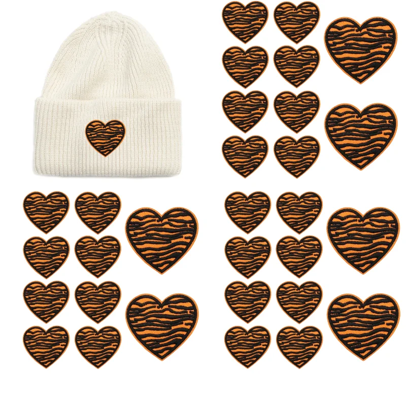 Embroidery Design Love - 1/5/10/20PCS Leopard Pattern Love Heart Embroidery