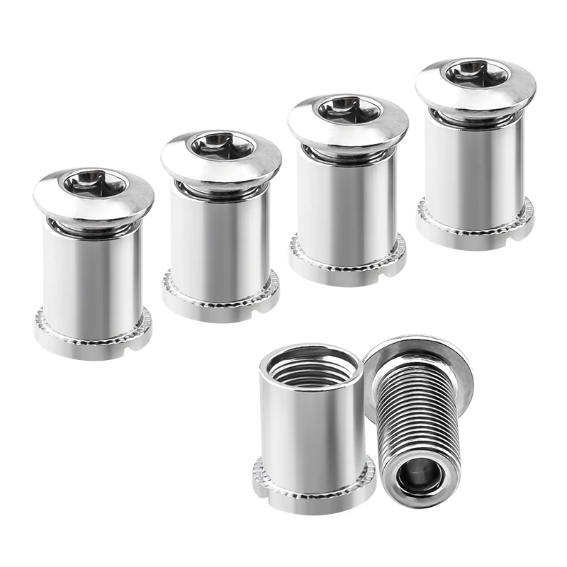 5Pairs Chainring Bolts Nuts For Single/Double/Triple Chainrings Crankset Screws Cycling Accessories