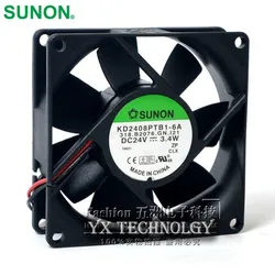 KD2408PTB1-6A DC 24V 3,4 W 4900 80*80*25mm 80mm U/min Computer gebläse Lüfter für Sunon