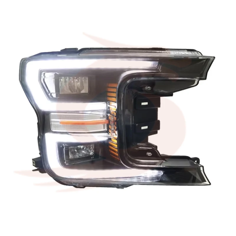 مناسبة لفورد F150 الحارس 18-19 نماذج مجموعة مصابيح أمامية التحديثية عالية مطابقة LED النهار تشغيل ضوء تدفق تحول مصباح