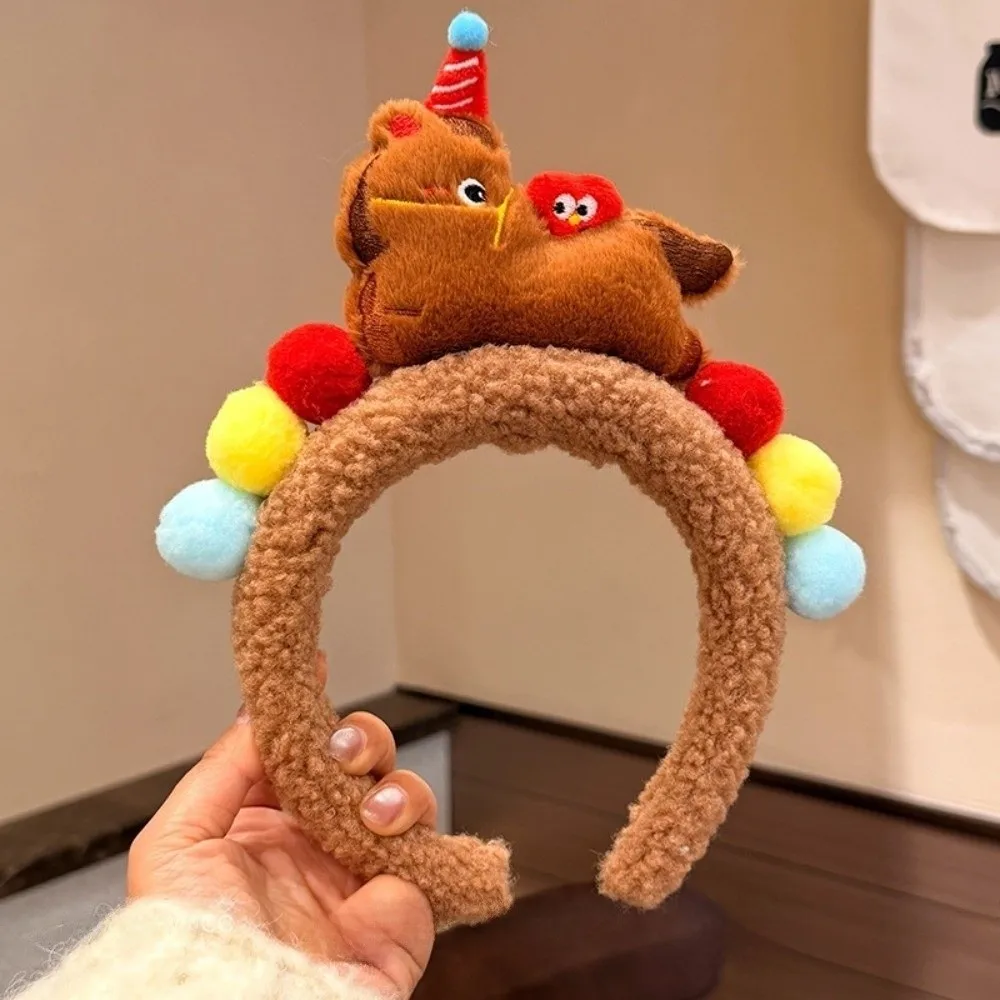 

Party Plush Cartoon Horse Hair Hoop Exquisite Red Pony Headpiece Lucky Charm Chinese Style New Year Mascot Headband Children
