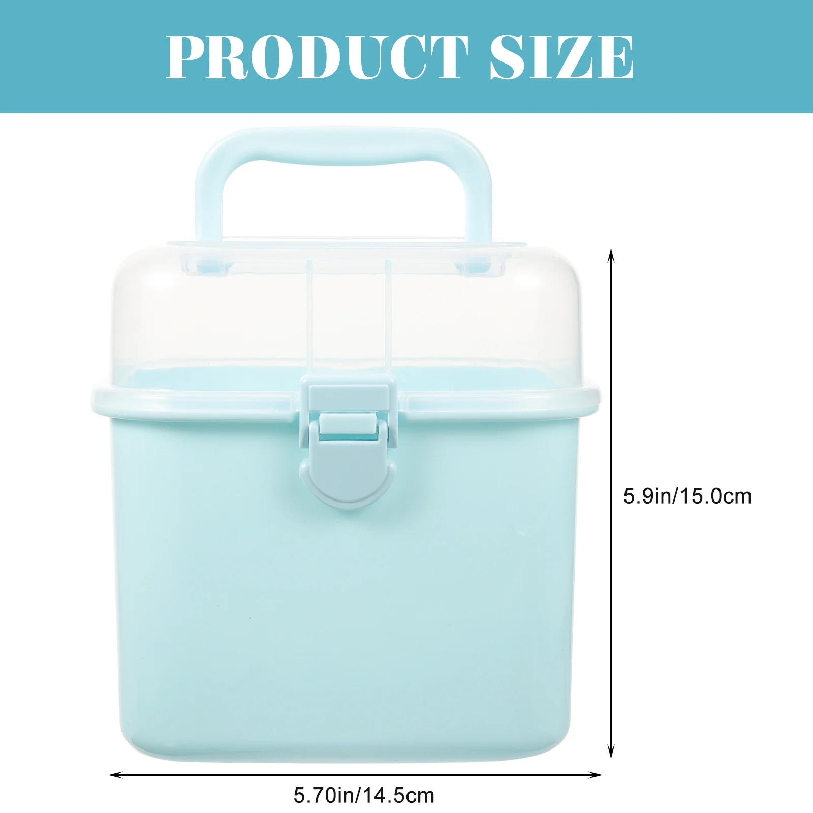 1pc Emergency Medicine Box Large Capacity Plastic Durable Lightweight Wall Mount Handle Carry Outdoor Travel Home Use