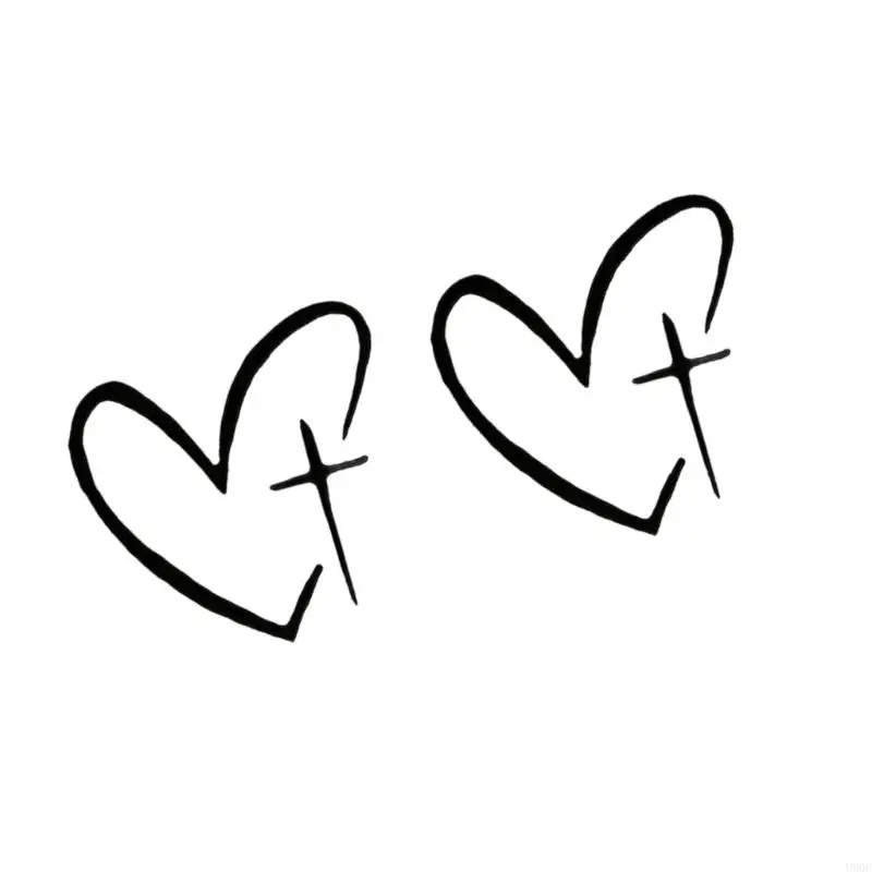 Heart Crossed Pattern Vehicle Mirror Sticker Decal for Various Car Models New