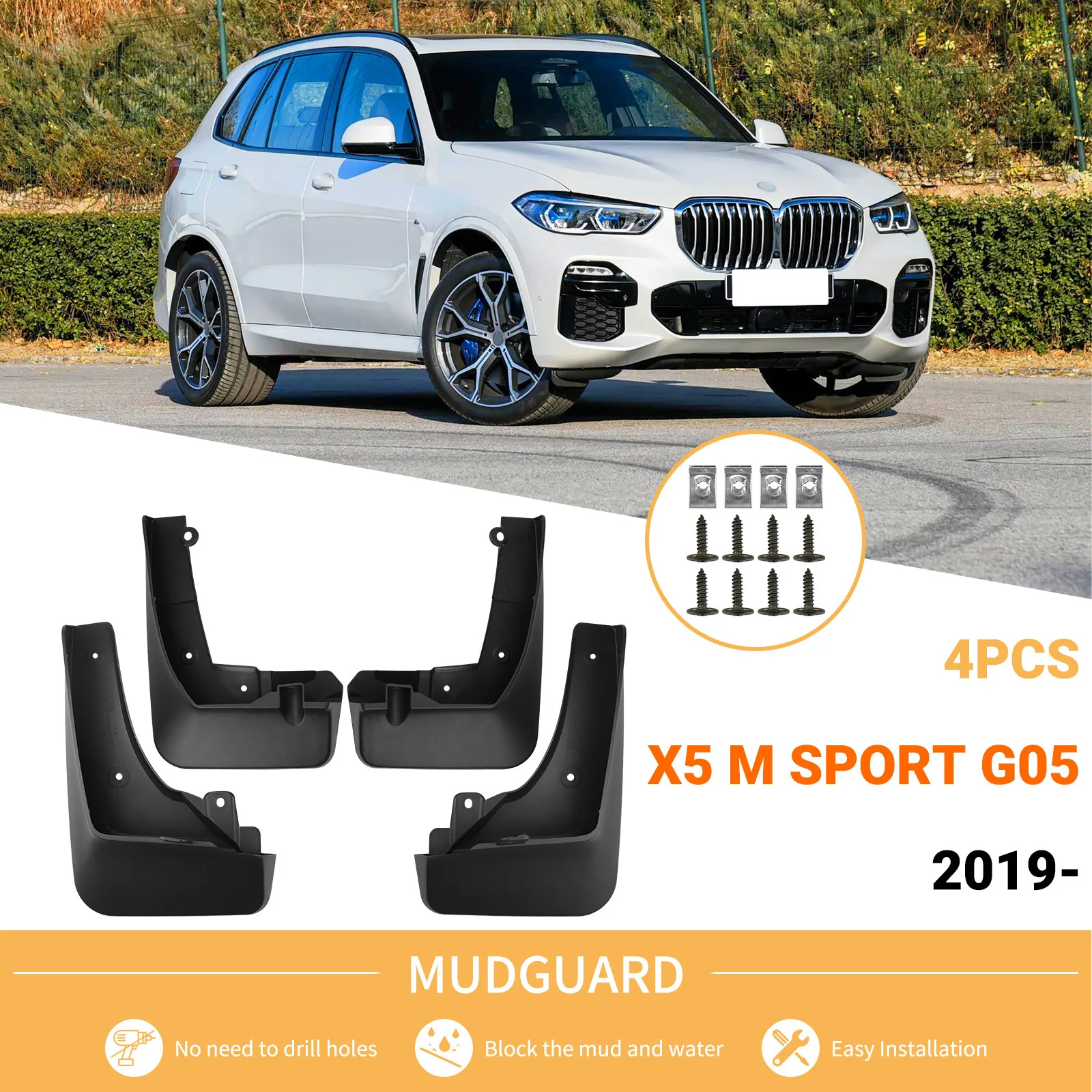 For BMW X5 M Sport G05 2019-2026 car tire fender skin car accessories fender flares mud flaps
