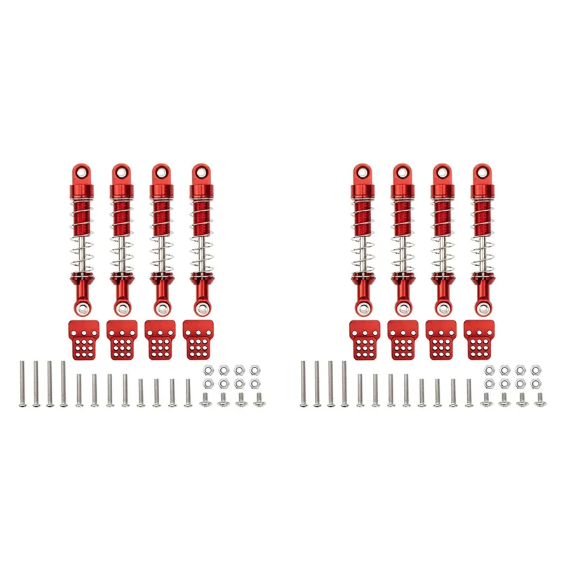 

AS96-8Pcs Metal Shock Absorber Damper With Extender Seat Mount For MN D90 MN-90 MN99S WPL C14 C24 RC Car Upgrade Parts,1