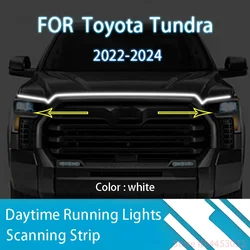 DRL Start Scan Strips Light FOR Toyota Tundra 2022-2024 Car Hood Light Decorative Ambient Lamp 12V 59 Inches Waterproof