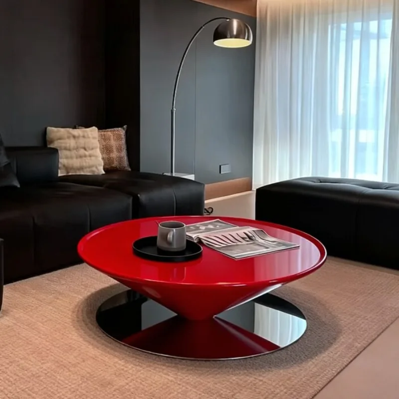 

Italian Round Living Room Coffee Tables European Dopamine Narrow Coffee Tables Modern Designer Mesa De Centro Furniture Home