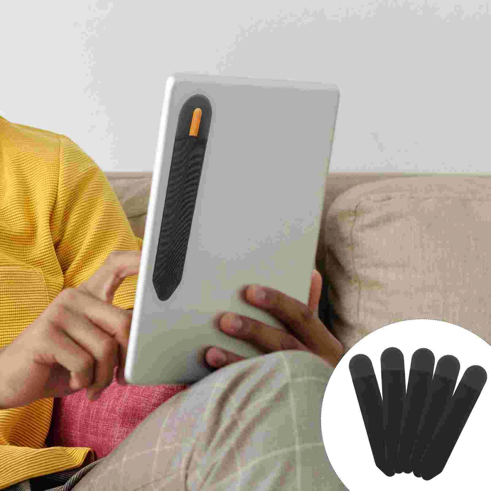 

5 Pcs Adhesive Pen Cap Stylus Sleeve for Cover Penholder Clip Spandex Tablet Carrying Case