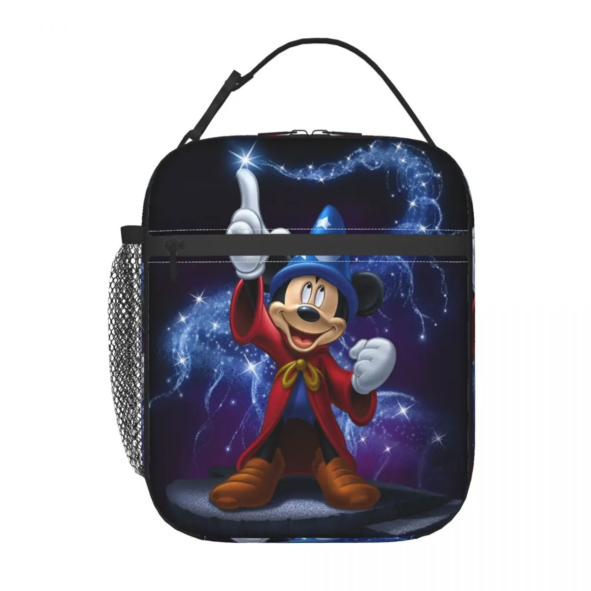 

Custom Cartoon Mickey Mouse Lunch Bag Women Warm Cooler Insulated Lunch Box for School