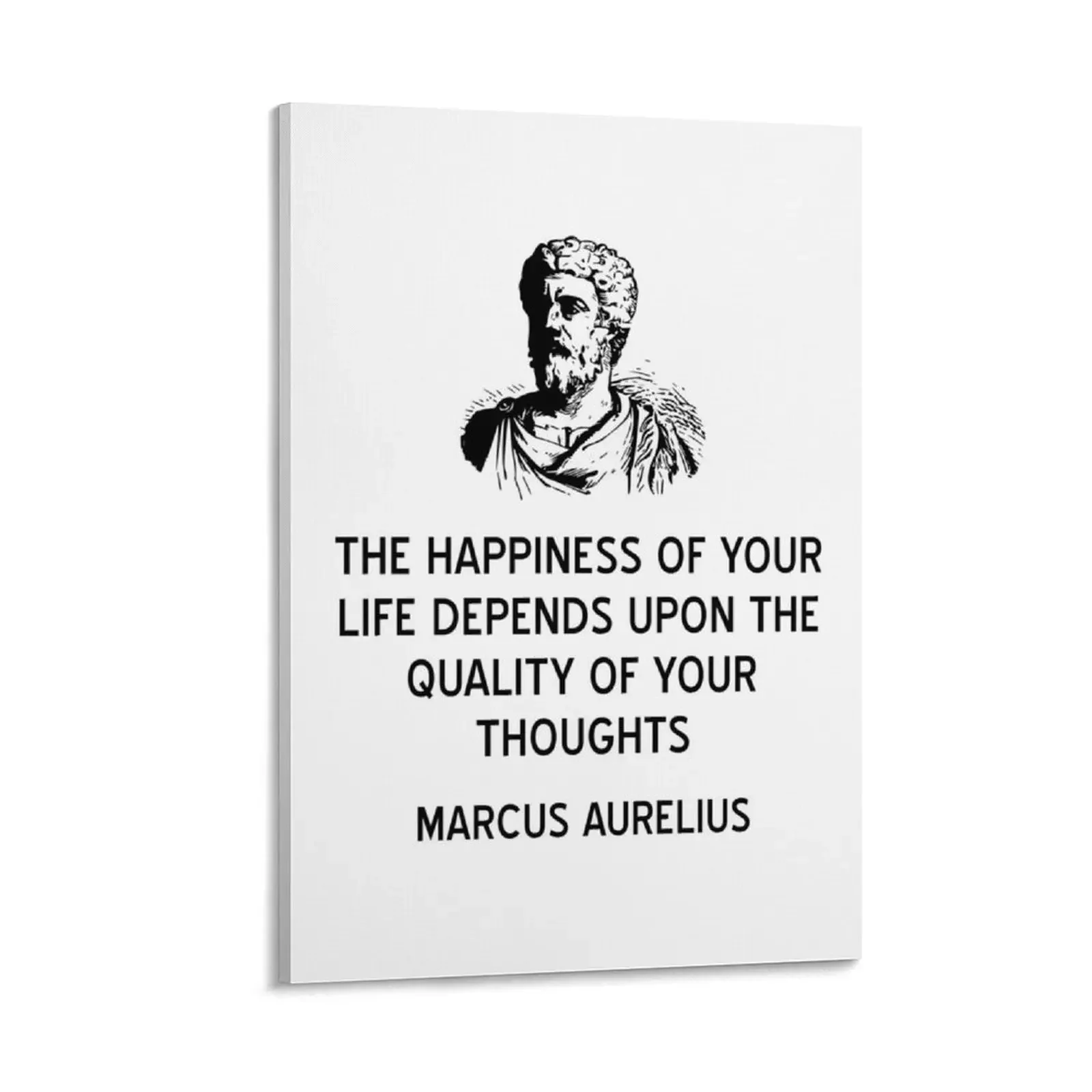 Stoic Marcus Aurelius Quote on Happiness Canvas Painting fashion wall paintings poster aesthetic