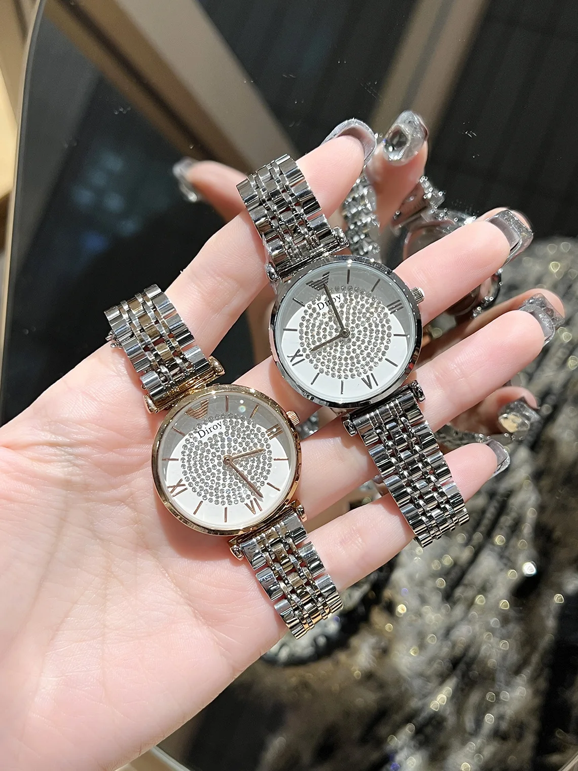 لوحة ساعة الماس لساعة الفتاة