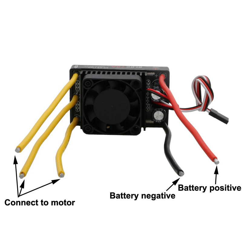 1 peça 2s-6s lipo 70a esc sem escova de corrente grande com ubec 5v 3a para modelo de motor bidirecional controlador de velocidade reversa dianteira