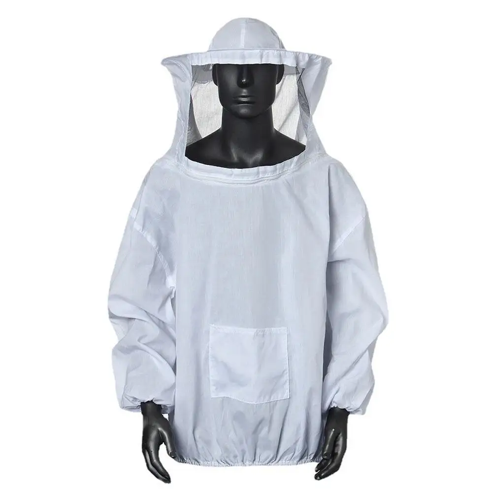 Foldable Beekeeping Suit Jacket Veil Set Double Zippered Beekeeping Protective Suit anti-bee Beekeeper Apiculture Bee Dress