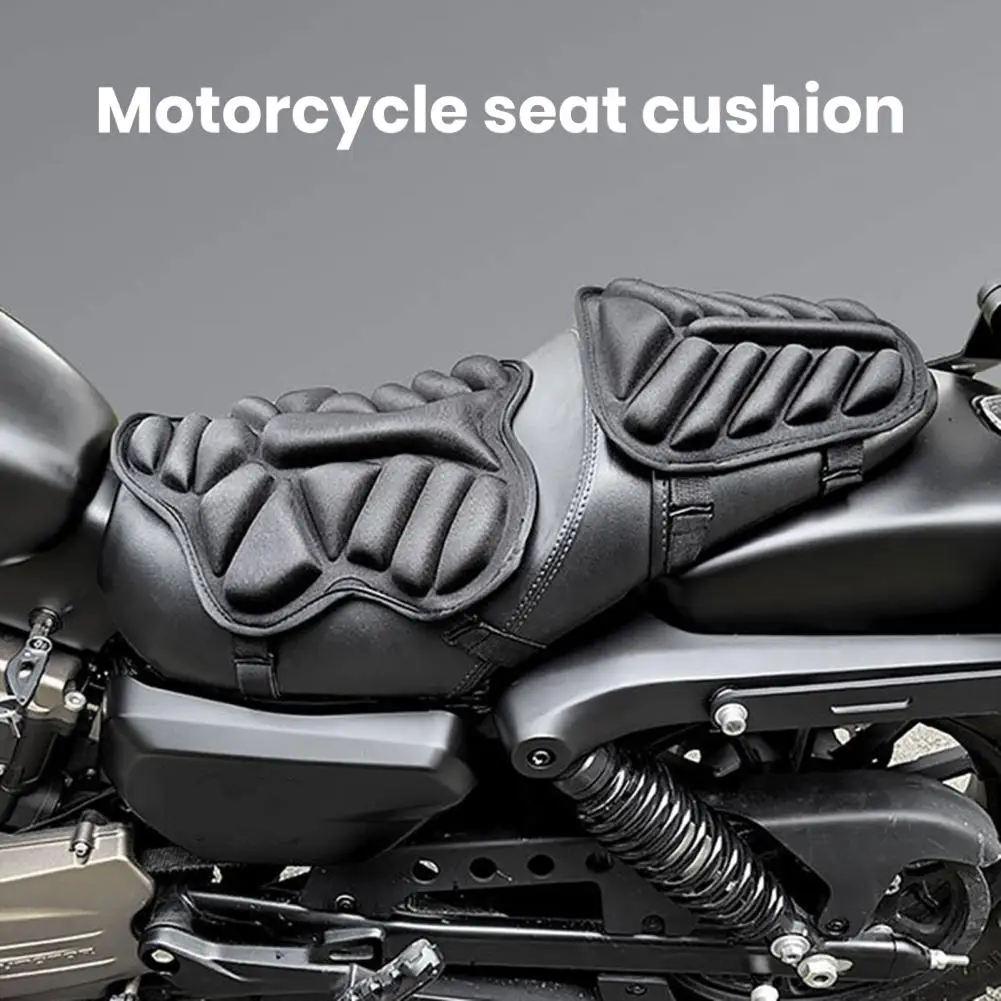 Motorcycle Seat Cushion 3D Shock Absorption Slow Rebound Cushion Bone Pressure Anti-Slip Comfortable Long-Term Riding Mat