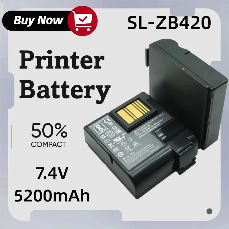 

7.4V 5200mAh for ZEBRA ZQ630 QLN420 P1040687 Printer Battery