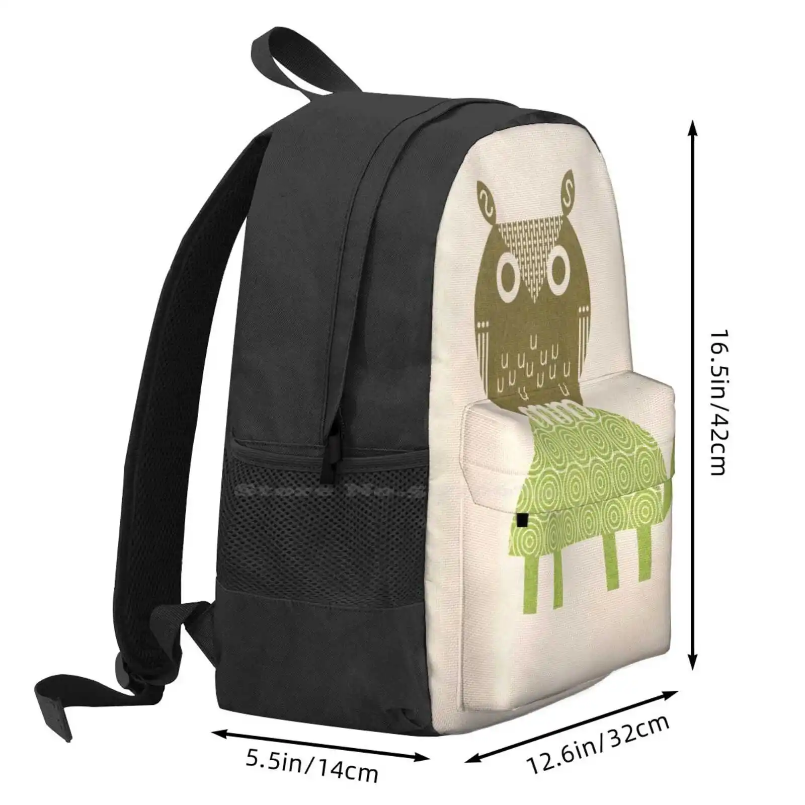 Jevaart-mochila escolar con diseño gráfico de búho y Tortuga, morral con ilustración Digital, a la moda, Scottpartridgeart, gran oferta