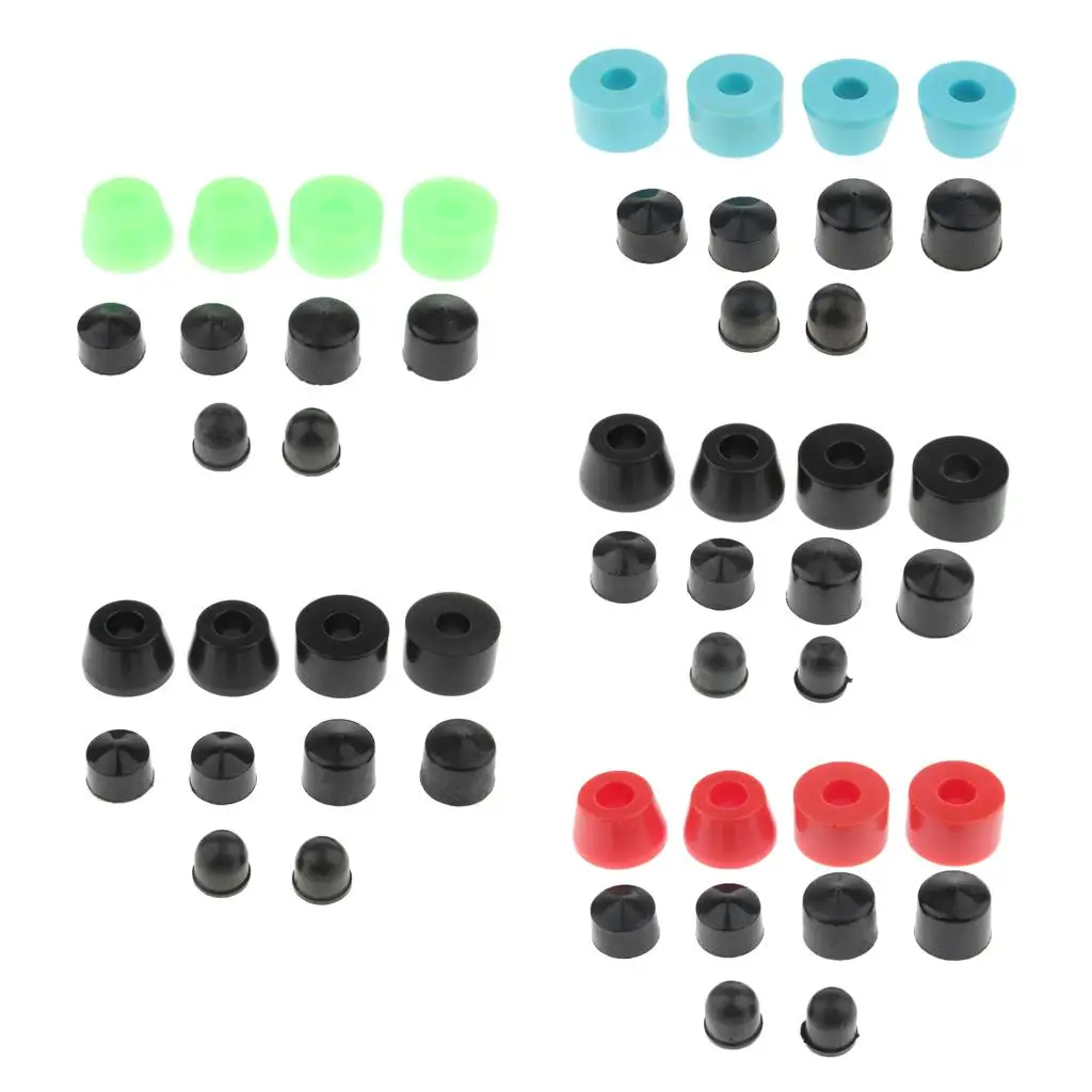 10pcs Skateboard Longboard Trucks Bushings W/ Cups Set Repair