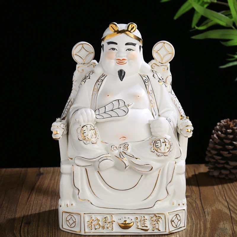 Southeast Asia Vietnam Japan BUDDHA figure HOME shop Prosperity protection ceramics God of wealth CAI SHEN God TU DI GONG statue