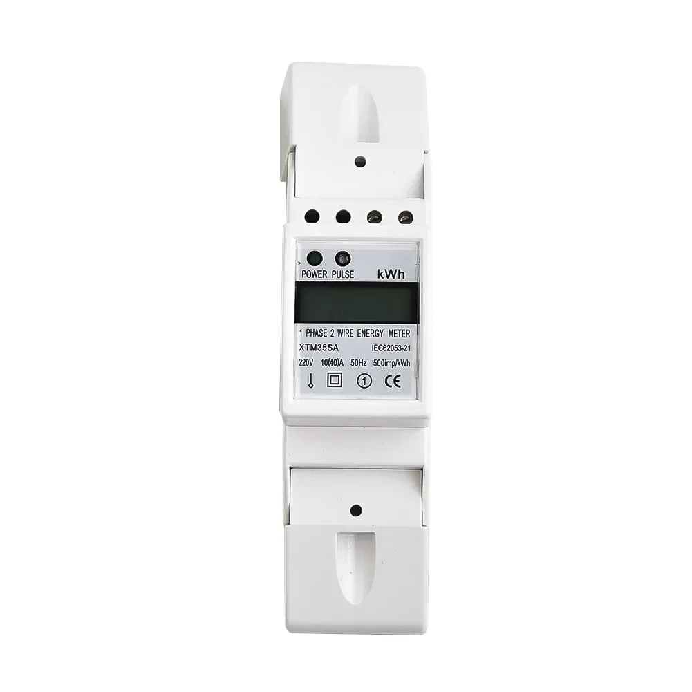 

2 Wire High Quality Energy Meter 220V Kwh DIN-Rail Energy Meter Light Weight Power Tool Single Phase Small Volume